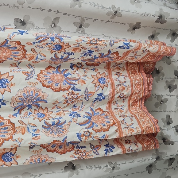 Ces Femme Floral Maxi Dress - Coral,Cream and Blue¹ - Picture 6 of 6